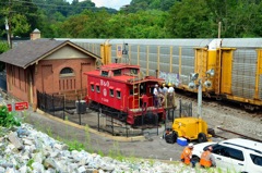 Site of 20 car derailment in Ellicott City MD