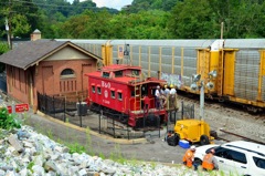 Site of 20 car derailment in Ellicott City MD