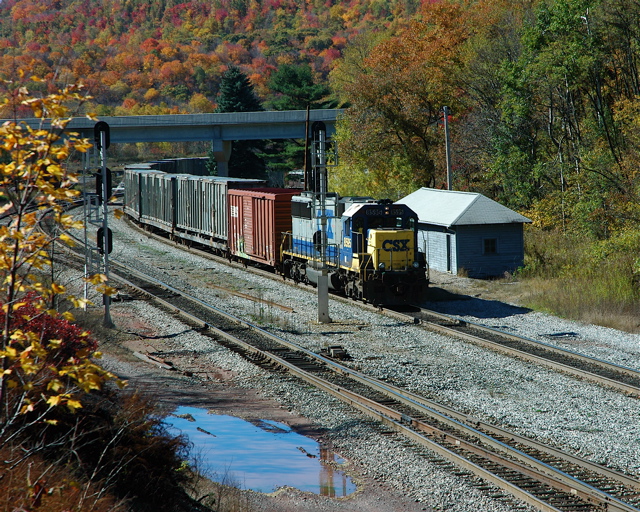 Pushing past the freight house.JPG