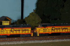 Chessie B&O Units on BANTrak Layout.JPG